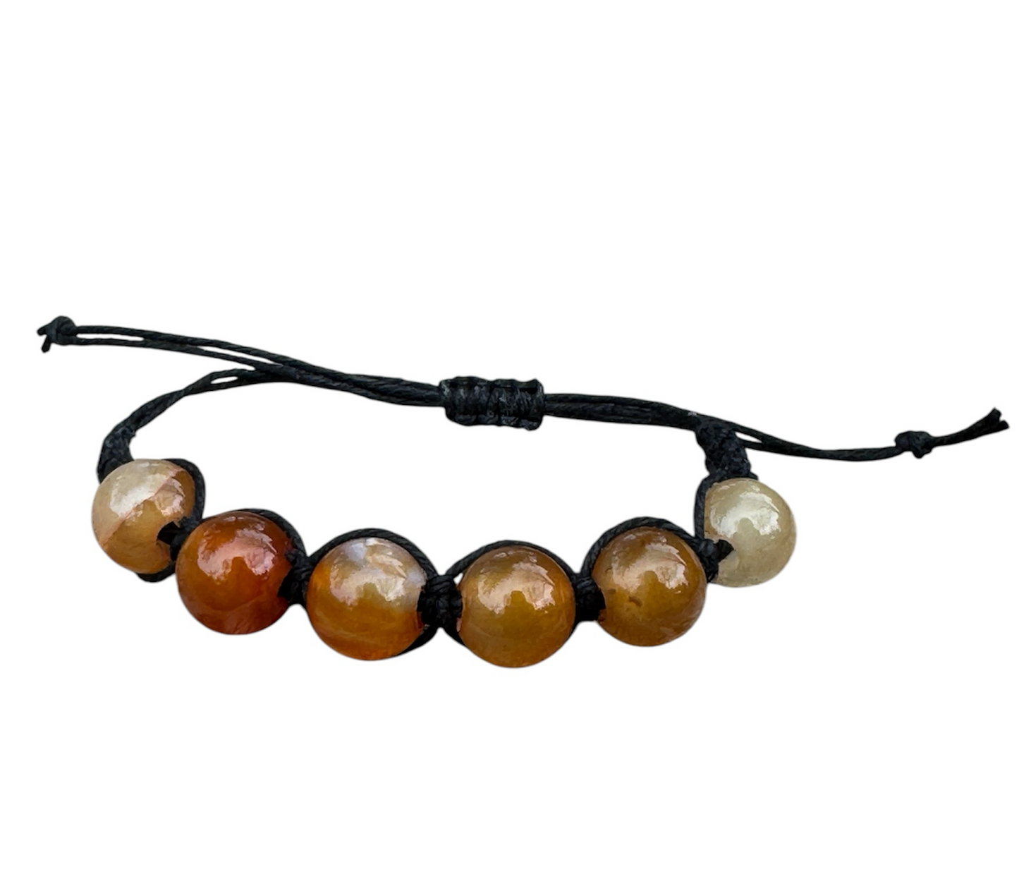 Hemp Carnelian Macramé Bracelet