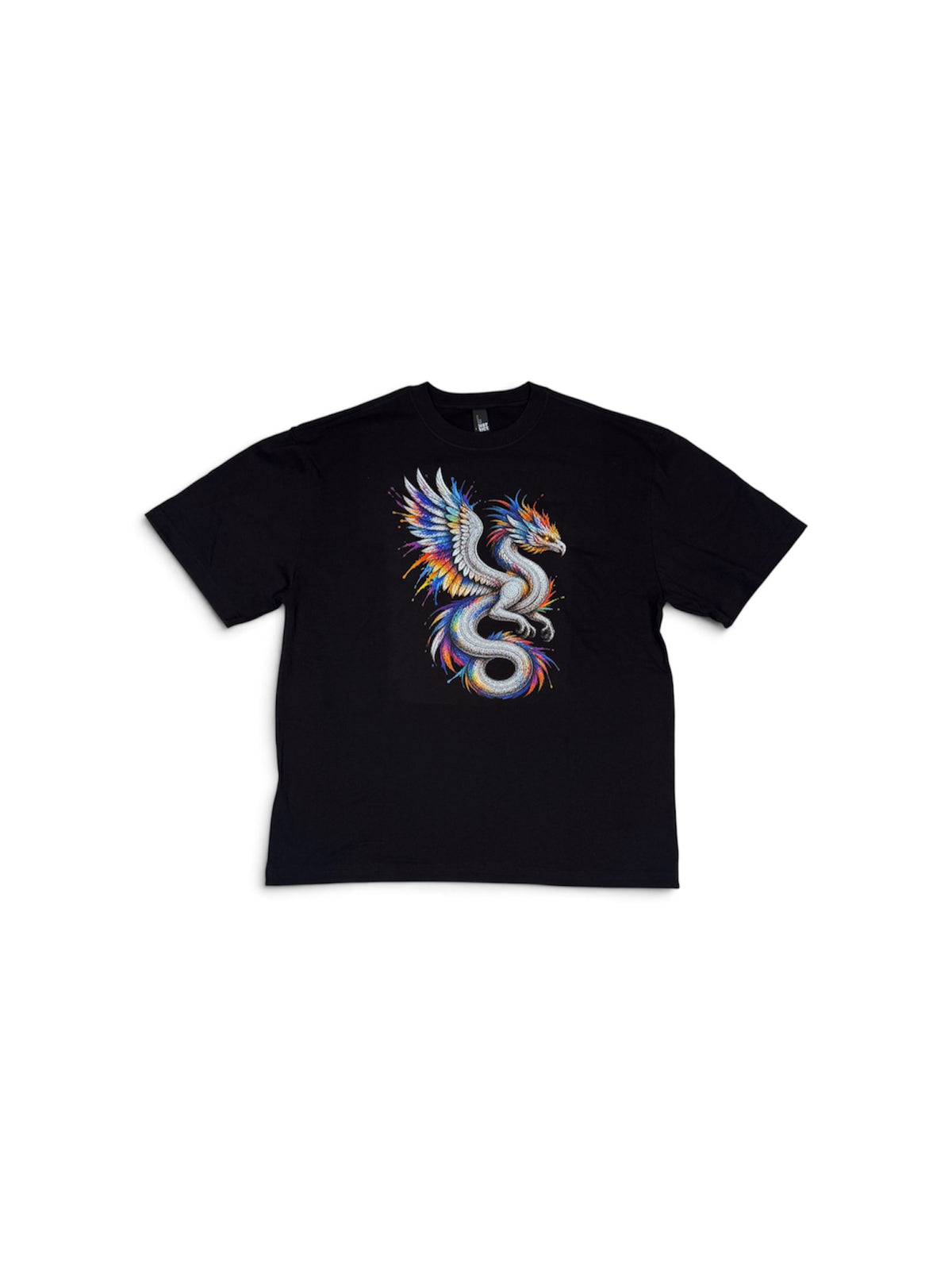 Celestial Serpent Men’s Heavyweight Oversized Graphic T-Shirt