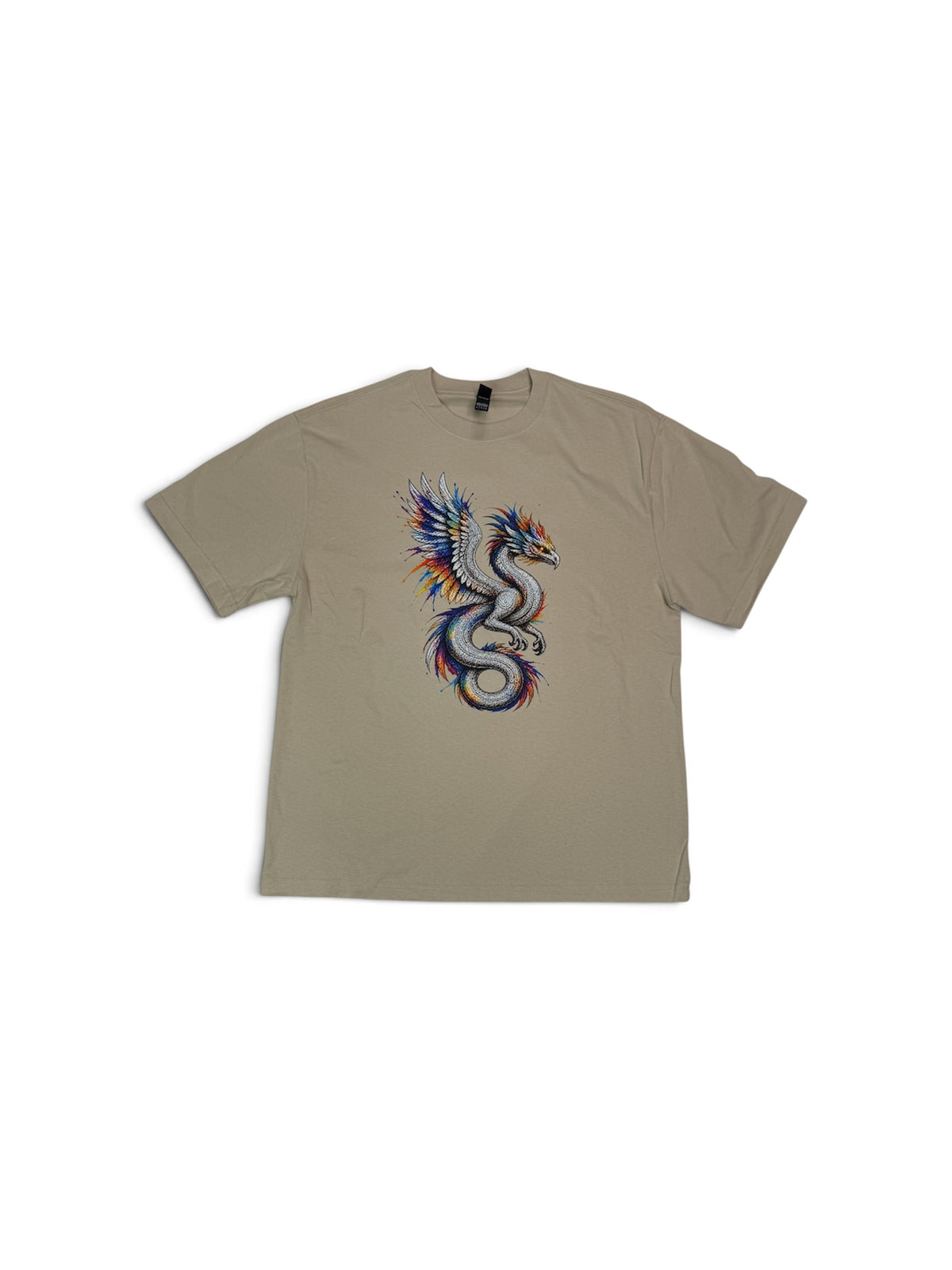 Celestial Serpent Men’s Heavyweight Oversized Graphic T-Shirt