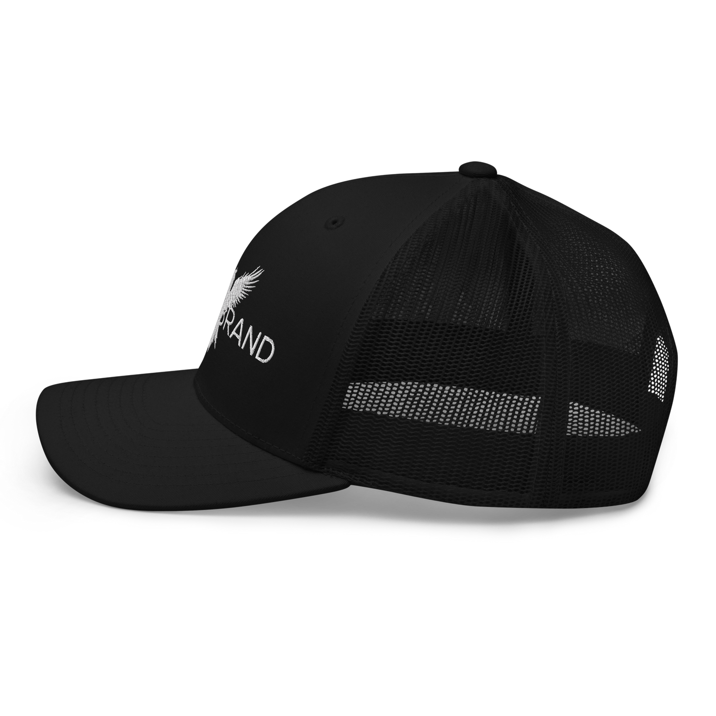 Black Retro Trucker Hat – LuMen Brand Logo