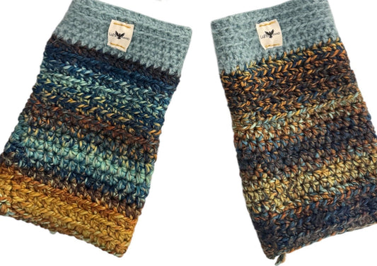 Hand-Crocheted Leg Warmers + Matching Cowl