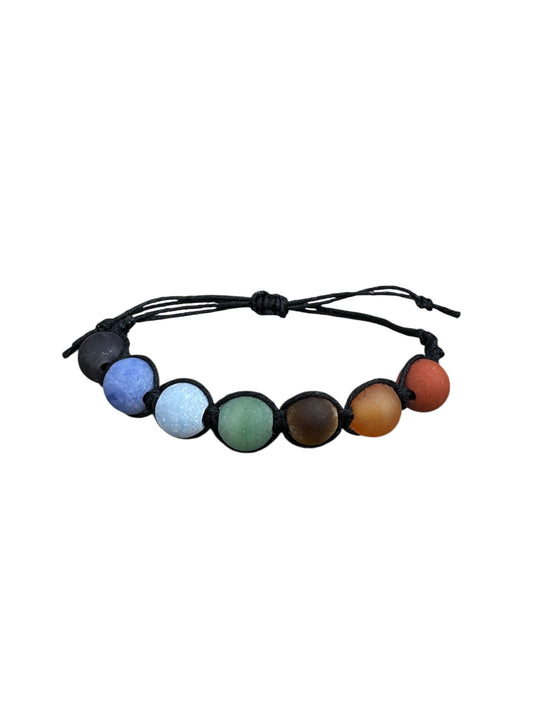 Hemp Matte Chakra Macramé Bracelet