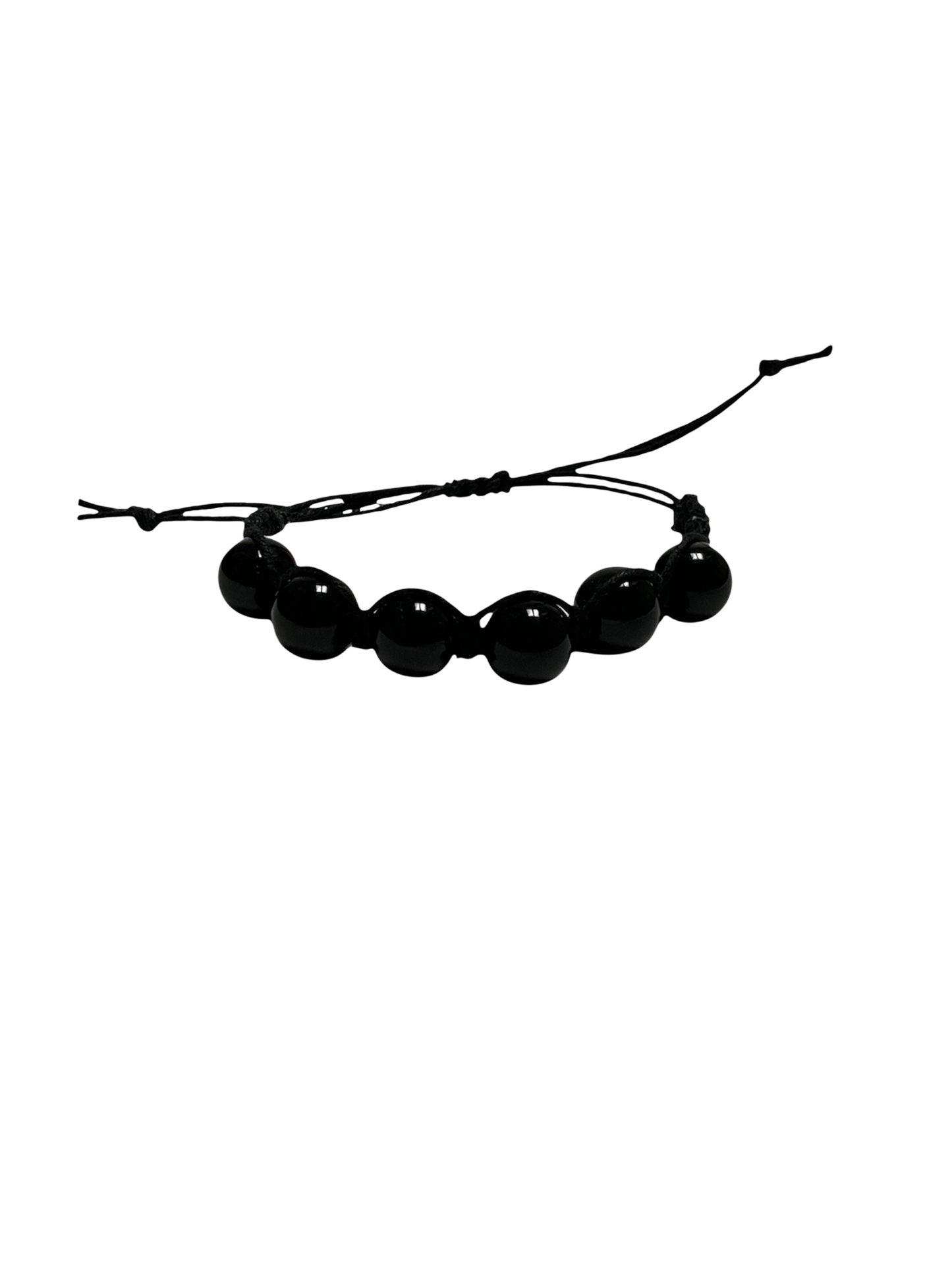 Black Obsidian Hemp Bracelet – Grounding & Protective Energy