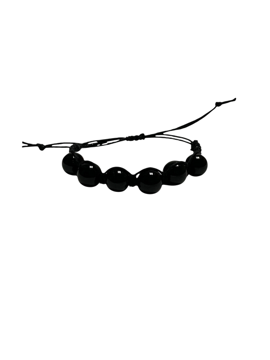 Black Obsidian Hemp Bracelet – Grounding & Protective Energy